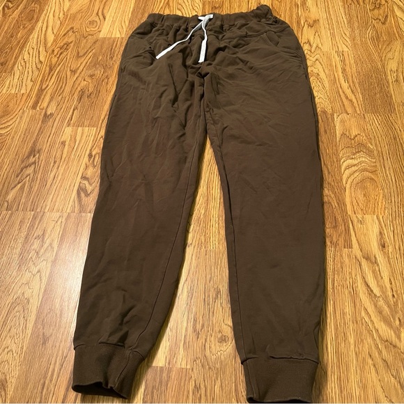 Pants - Brown Cotton Blend Pants.